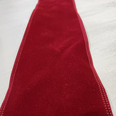 Ruban en velours rouge vin 4" x 30'