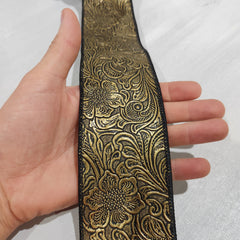 Ribbon Gold and Black Vine 2.5" x 30'