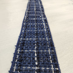 Ruban tweed brillant bleu 2,5" x 30'