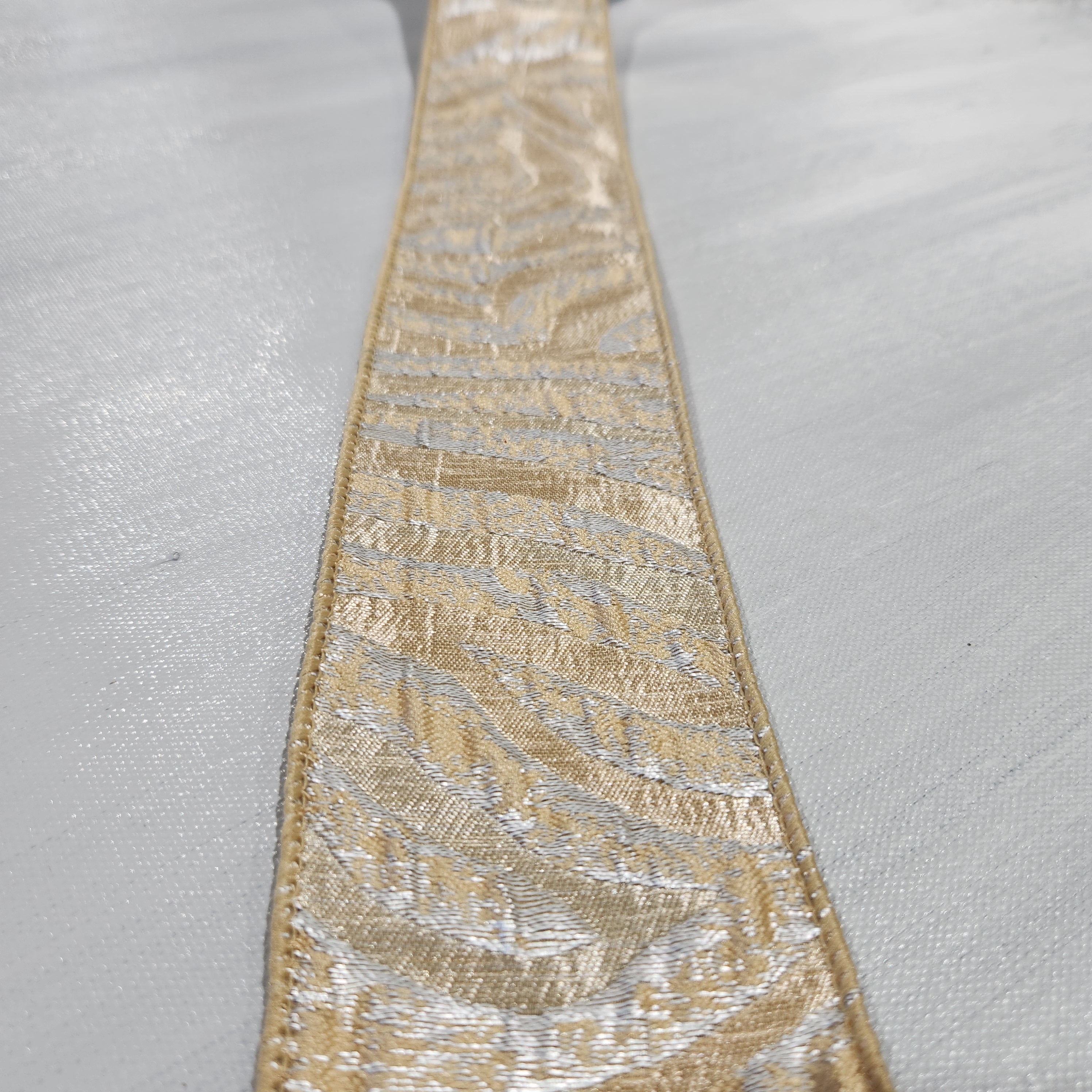 Ivory Patterned Ribbon 2.5" x 15'