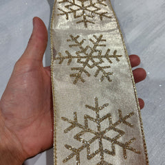 Ribbon with gold flakes 4" x 30'