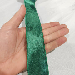 Green Velvet Ribbon 1.5" x 30'