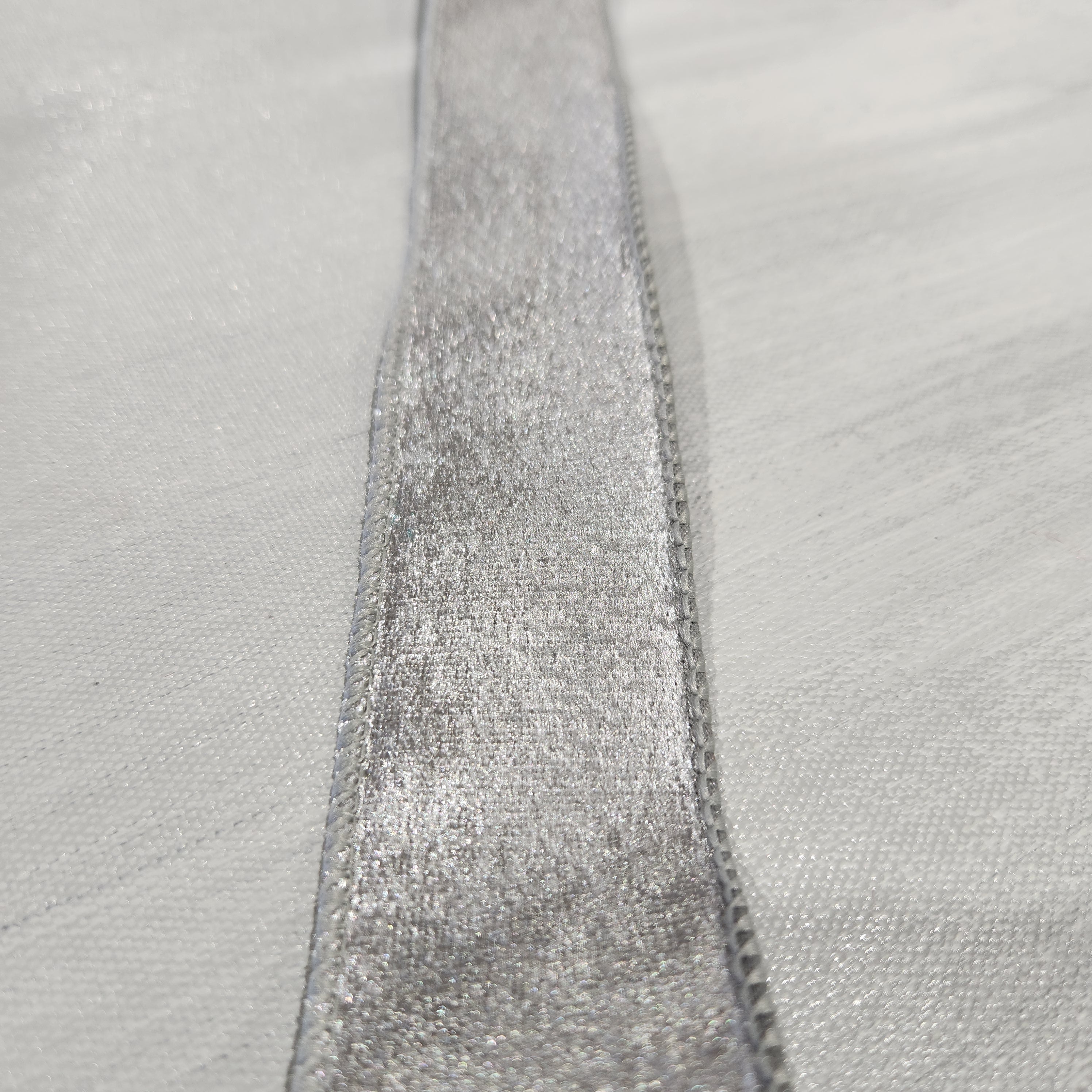 Silver Velvet Ribbon 1.5" x 30'