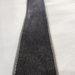 Black and Grey Velvet Ribbon 2.5" x 15'