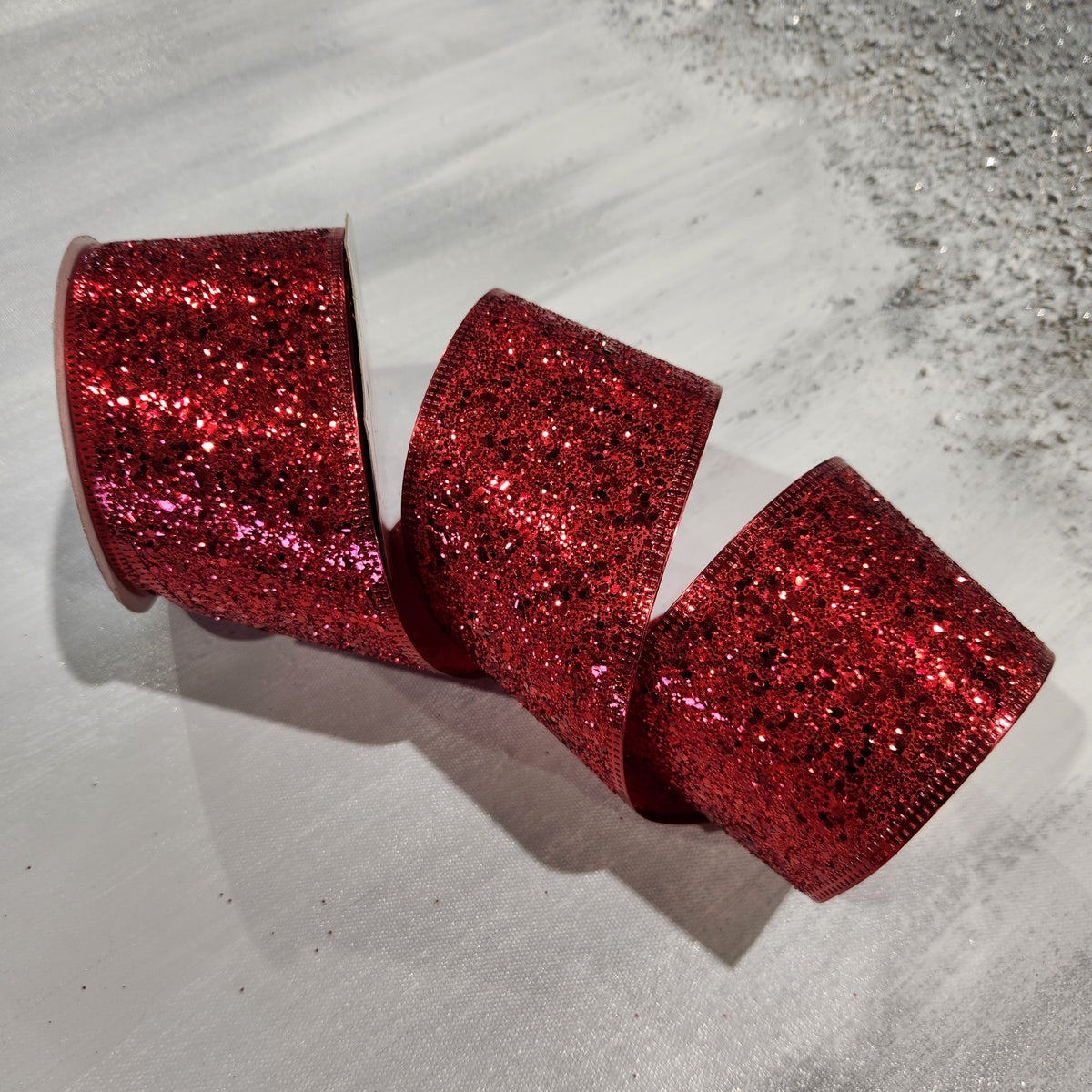 Ruban brillant rouge 2.5" x 30'