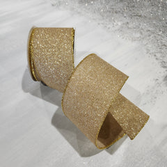 Gold Frosted Ribbon 2.5" x 30'