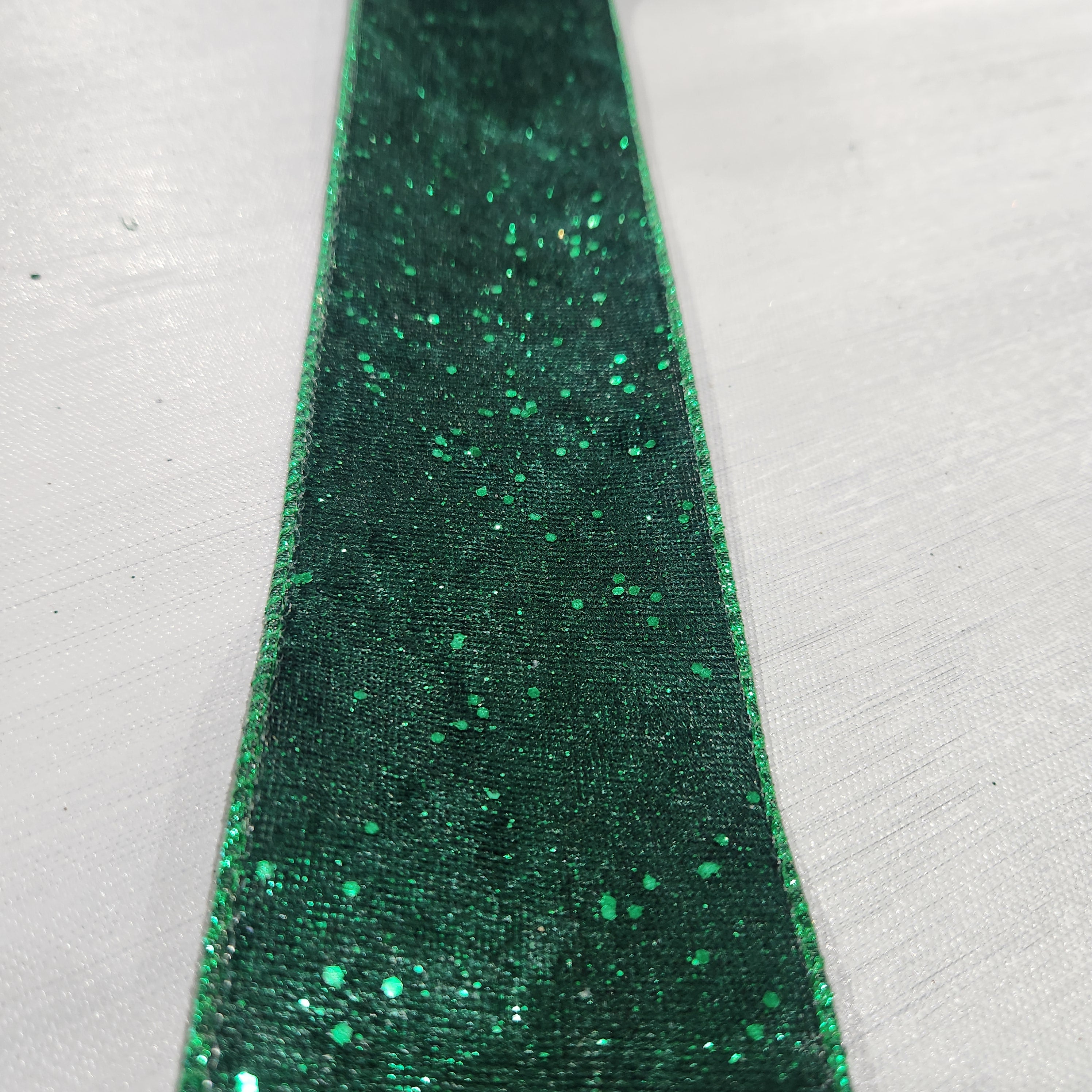 Dark Green Shiny Luxury Velvet Ribbon 2.5" x 30'