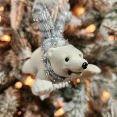 Matching Bear with White Scarf 3.9" x 2.4"