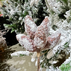 Bouquet of 6 snowy pine cones 29"