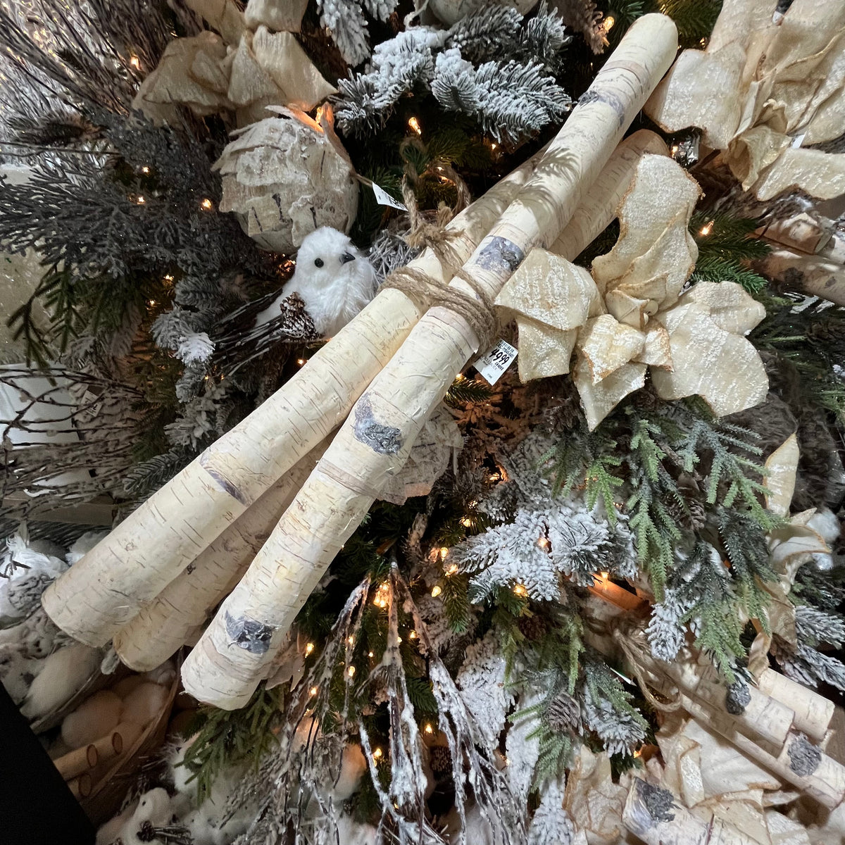 Set of 3 Natural Birch Logs 26" x 4" 