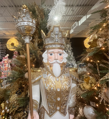 Gold and White Nutcracker 70" x 20.75"