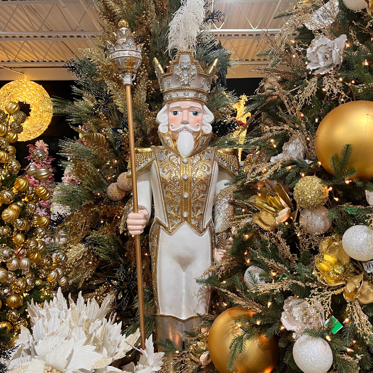 Gold and White Nutcracker 70" x 20.75"