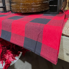 Red and Black Buffalo Check Tablecloth 52" x 70"