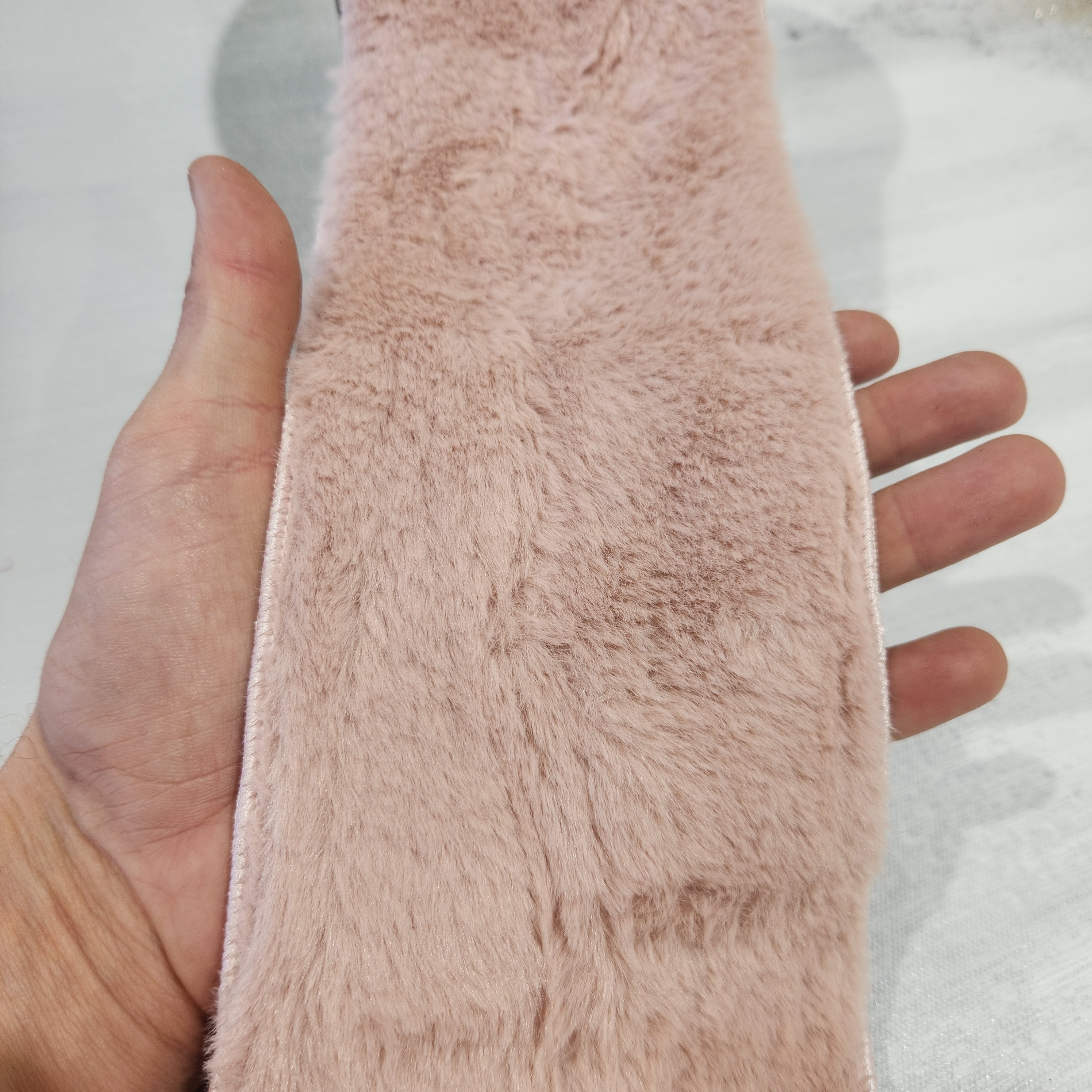 Pink Faux Fur Ribbon 4" x 15'