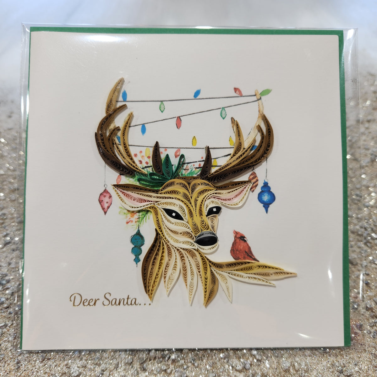 Santa Claus and Reindeer Card