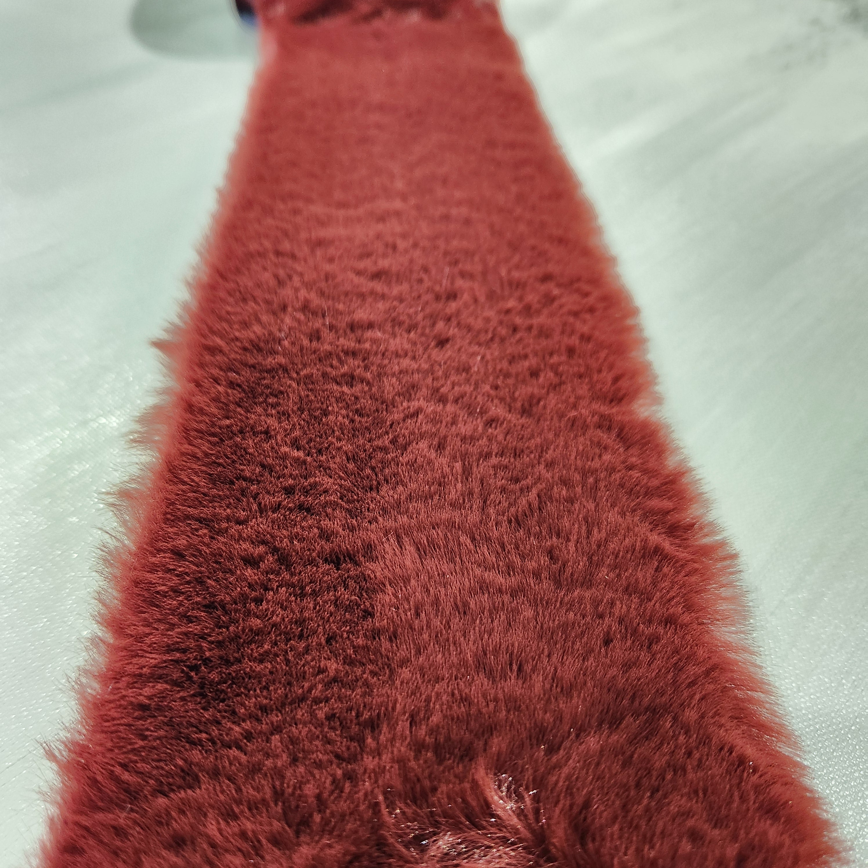 Red Wine Faux Fur Ribbon 4" x 30'