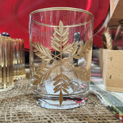 Verre flocon d'or (12oz) 4"