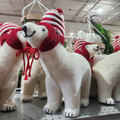 Bear with red and white hat 14.75"