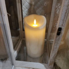 Chandelle LED blanc rustique 4x8"