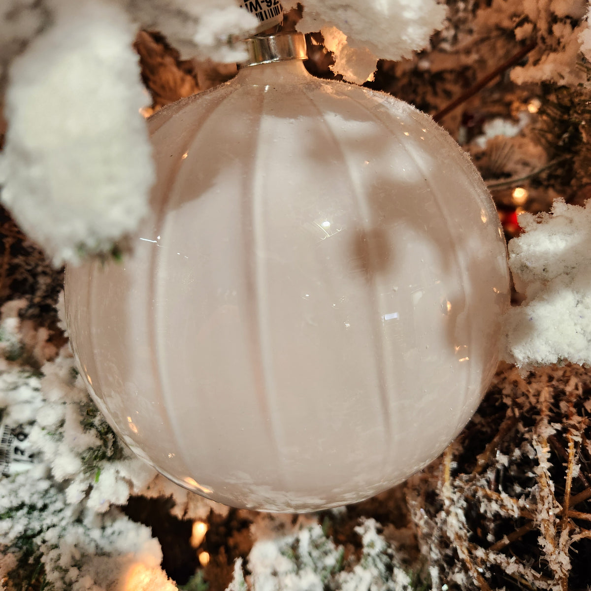 6" White Glass Ball