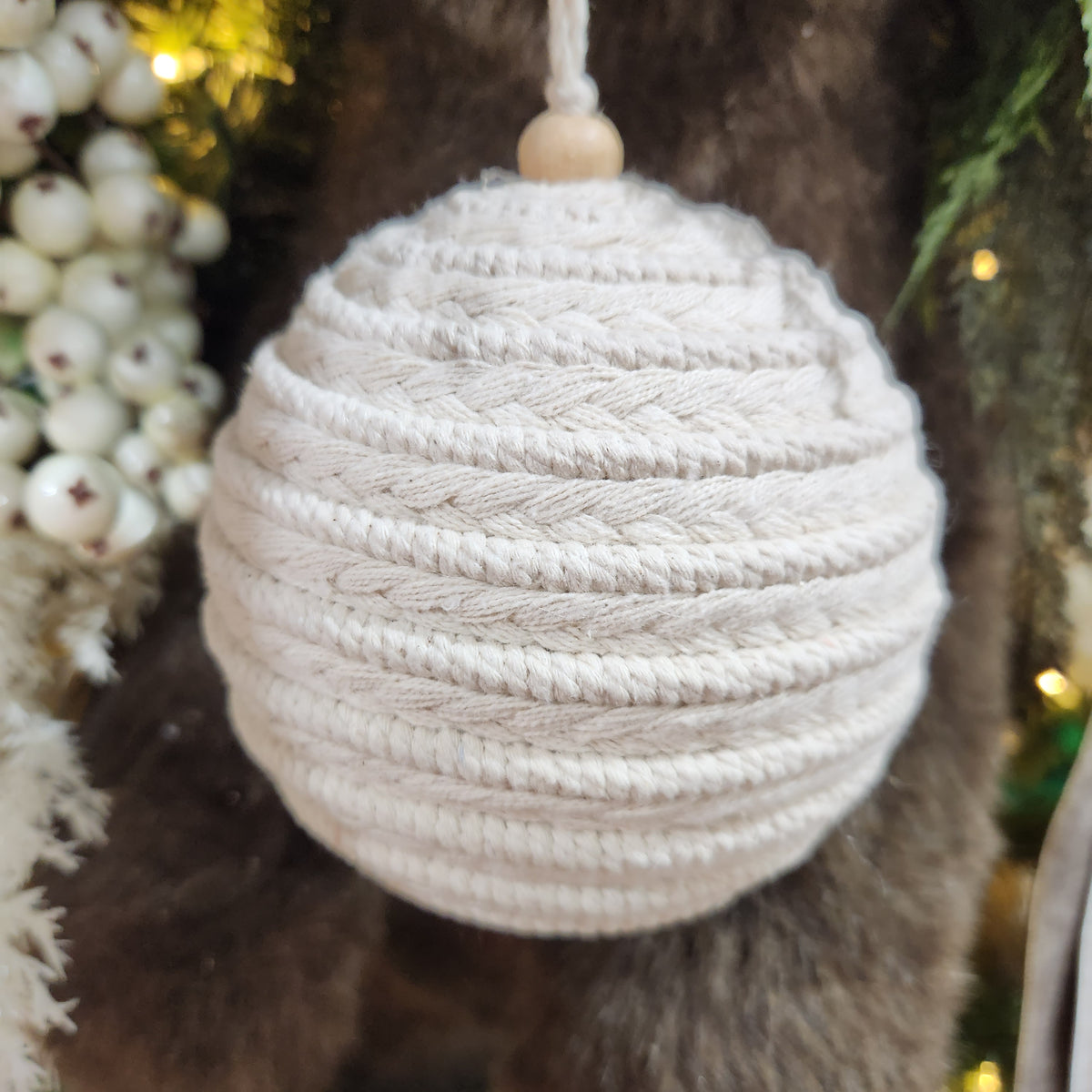 5" Natural Cotton Braided Ball