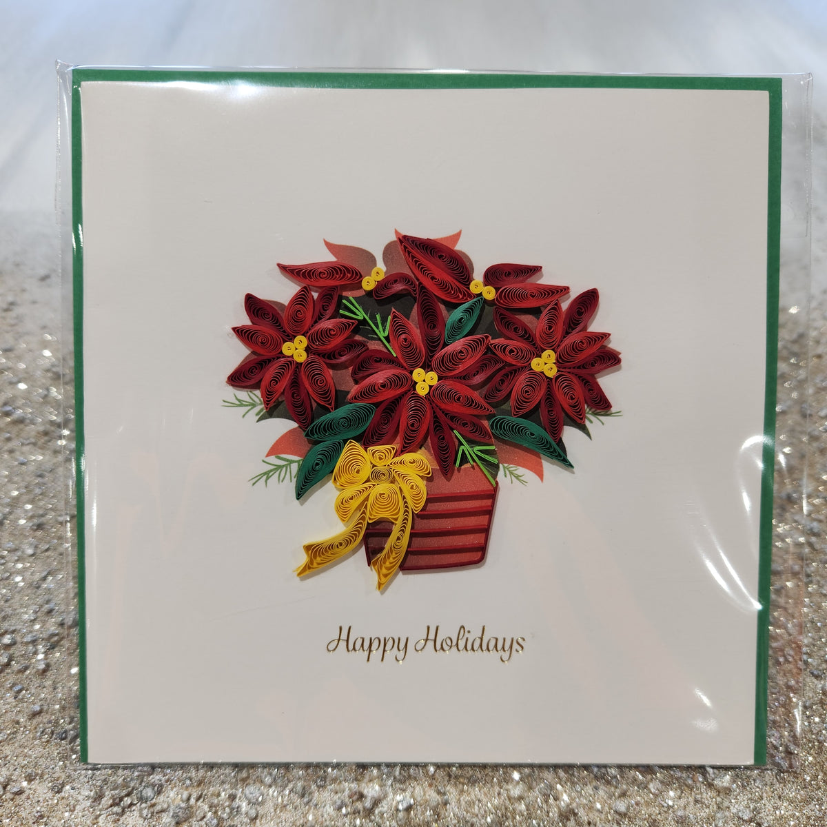 Potted Poinsettia Card