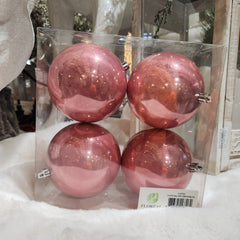 4 pink 4" jointless plastic balls