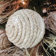 Natural Corn Husk Braided Ball 4.5"