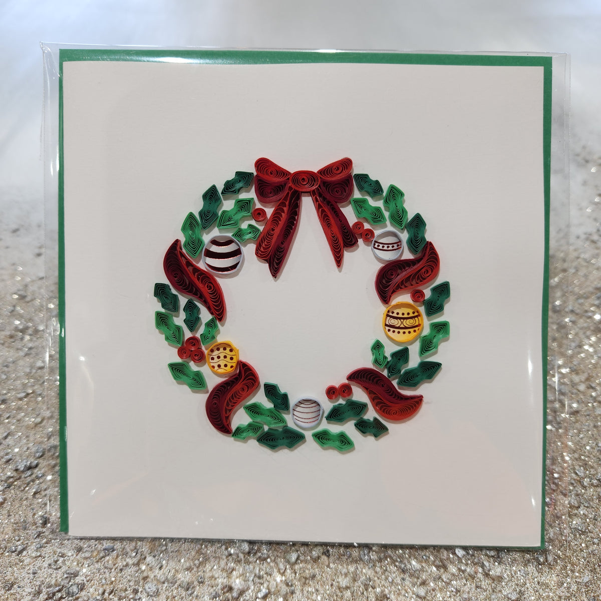 Wreath card with Ornaments