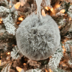 4" Grey Fur Ball