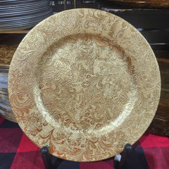 Decorative plate Golden flourish 13"