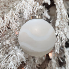 3" Matte White Glass Ball