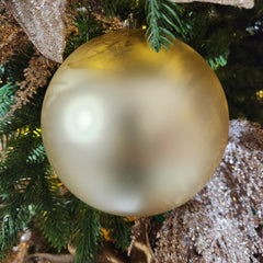 6" Matte Champagne Plastic Ball