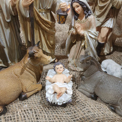 Ensemble de figurines de la Nativité colorées, 11 pièces, 4.3"